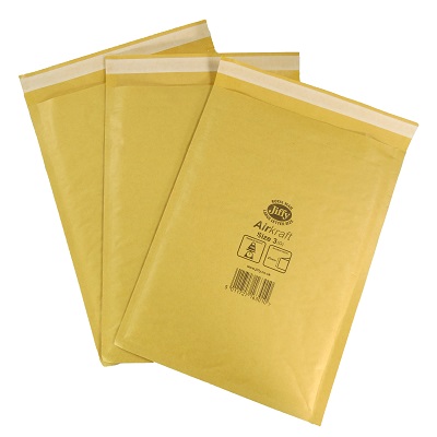 100 x Jiffy Airkraft Size 3 Bubble Envelopes Bags 220x320mm (JL3)